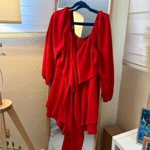 ELEGANT RED ROMPER ❤️✨